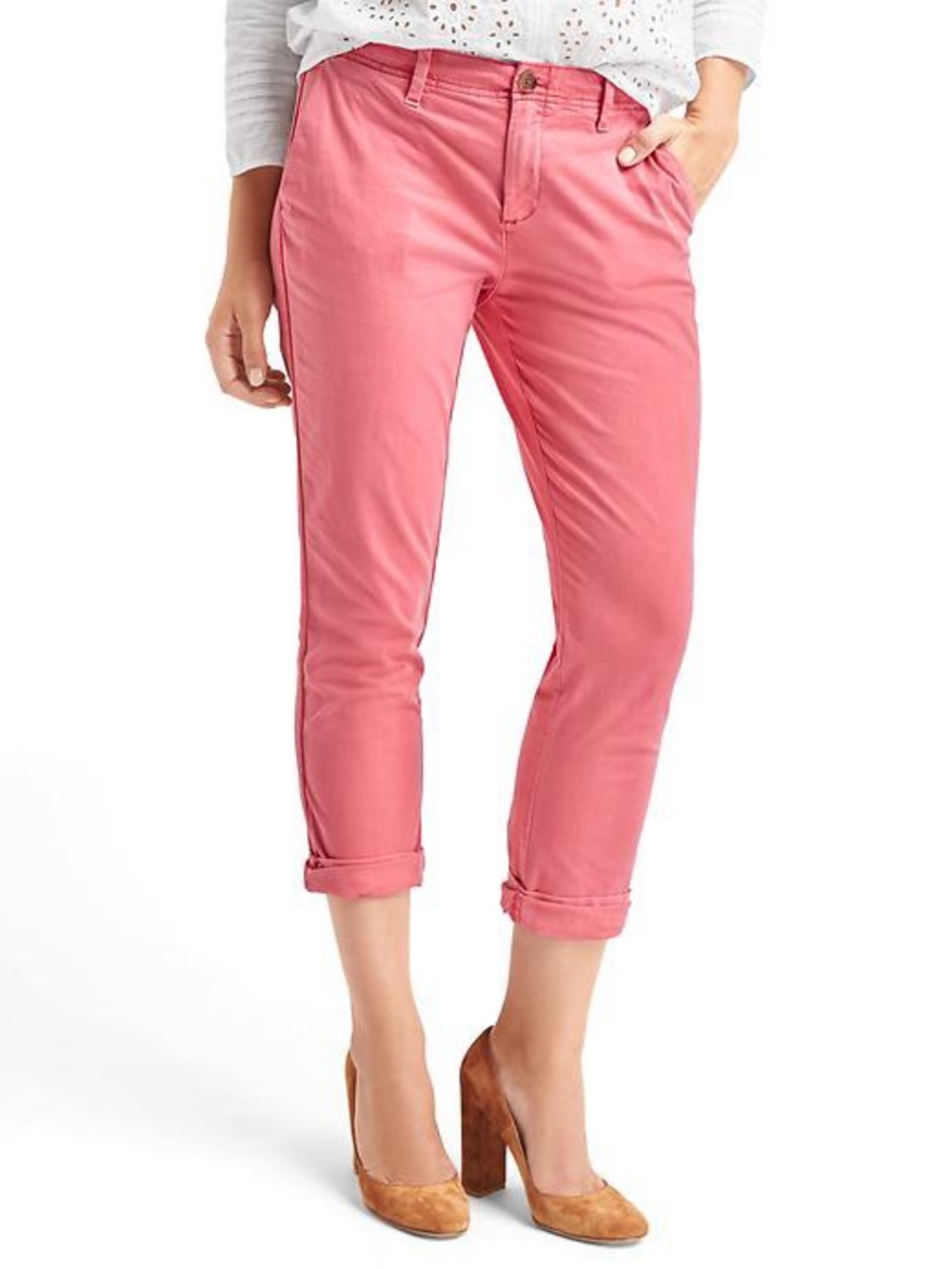 GAP Cropped Chino Jeans in pink city - Picture 2 of 7